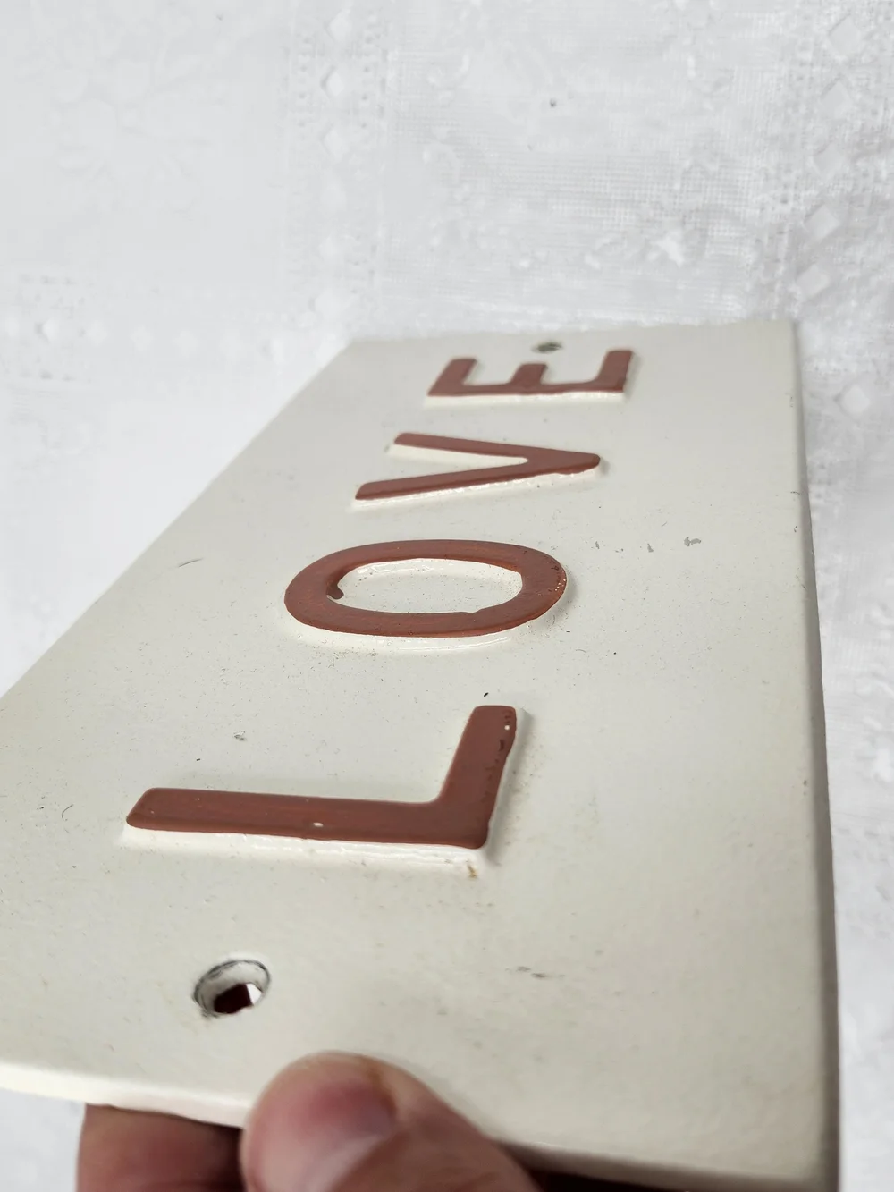 Hearth & Hand Magnolia LOVE Wall Art Sign Home Décor White 10”x 5”